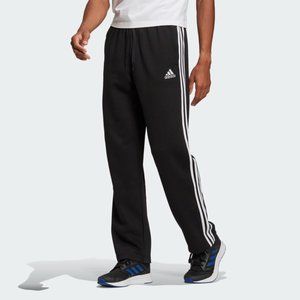 ESSENTIALS FLEECE OPEN HEM 3-STRIPES PANTS